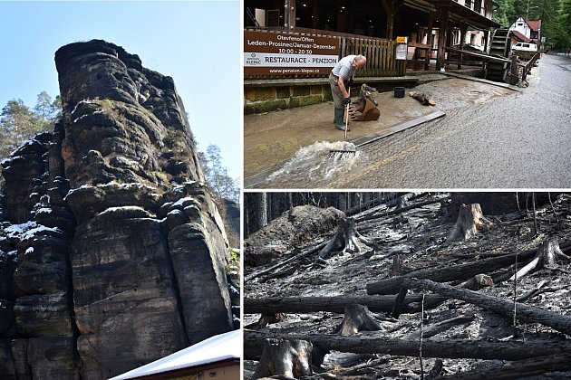 Požár, povodně a teď skály. Chybí nám už jen zemětřesení, říkají Hřenští