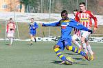 ŠKODA. Varnsdorští dorostenci (v modrém) remizovali 1:1 s Viktorkou Žižkov.