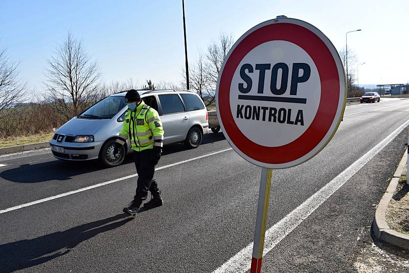 Kontroly na hranicích v Rumburku.