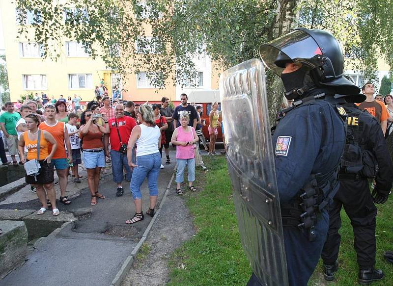 Pokračování shromáždění v Rumburku.