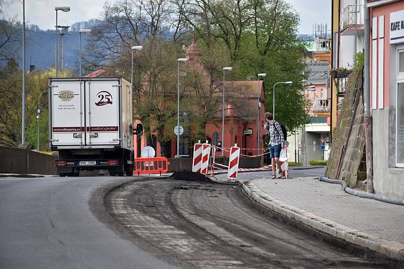 V Děčíně začala uzavírka Labského nábřeží.