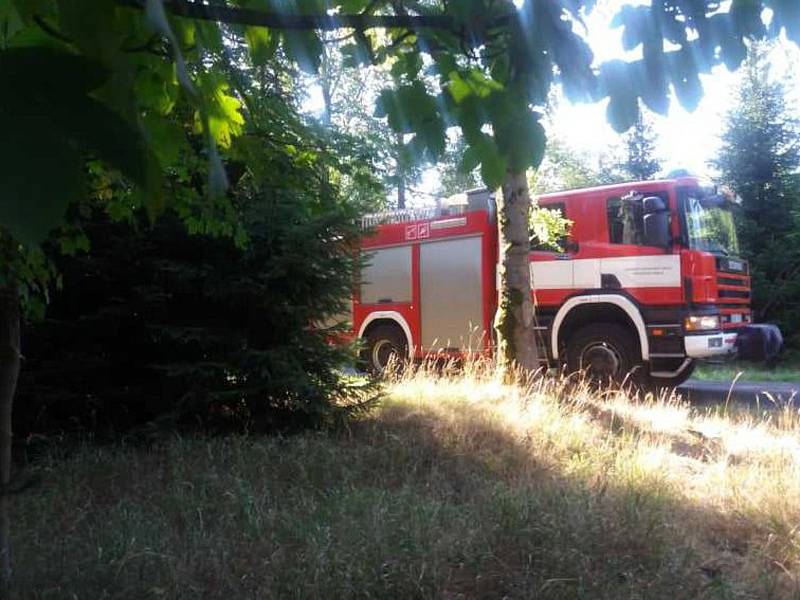 Vrak auta pomáhali likvidovat hasiči.