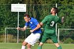 Šluknov (v modrém) vyhrál na půdě Libouchce 2:0.