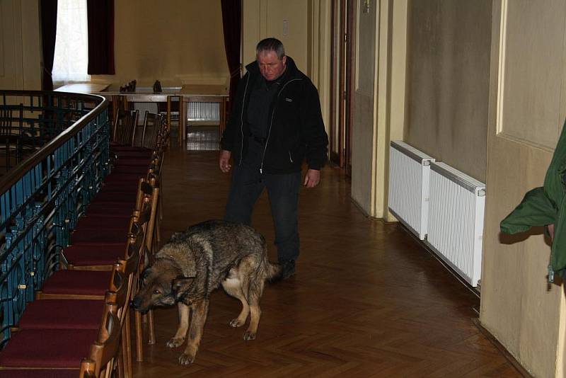 Policejní kynologové hledali na Střelnici v rámci cvičení bomby a drogy.