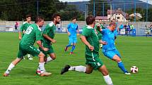 PORÁŽKA. Vilémov (v zeleném) doma podlehl Oldřichovu 0:1.