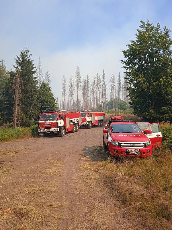 Požár v národním parku, pondělí 25. července