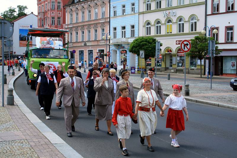 Krajský sokolský slet v Děčíně.