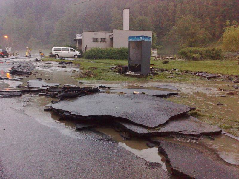 Bleskové povodně na Děčínsku.