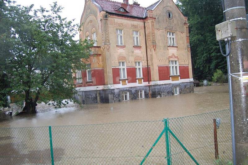 Velká voda v Jánské.