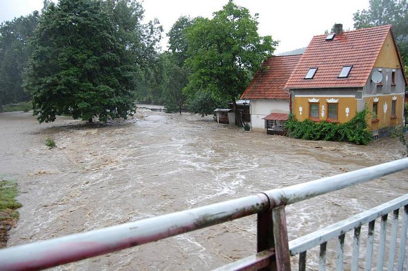 Velká voda v Jánské.