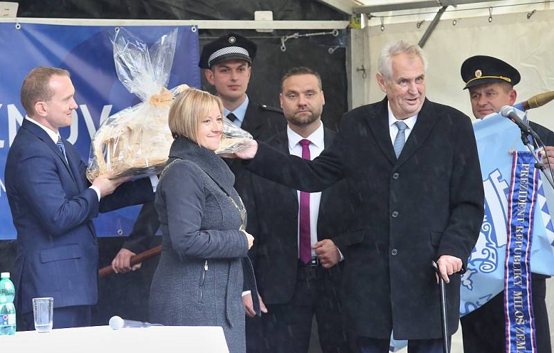 Prezident Miloš Zeman navštívil Šluknov