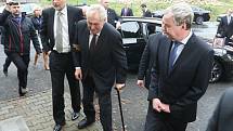 Miloš Zeman přijel do děčínské firmy Valdemar Grešík.