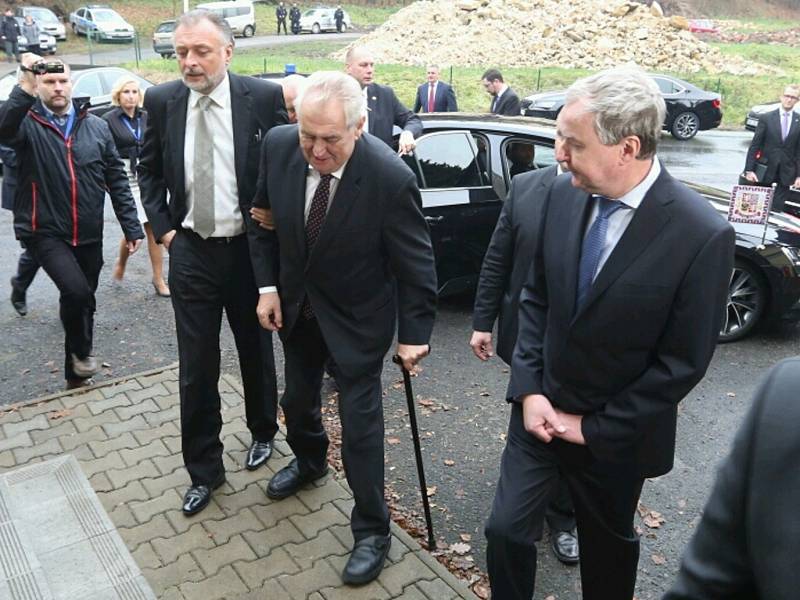 Miloš Zeman přijel do děčínské firmy Valdemar Grešík.