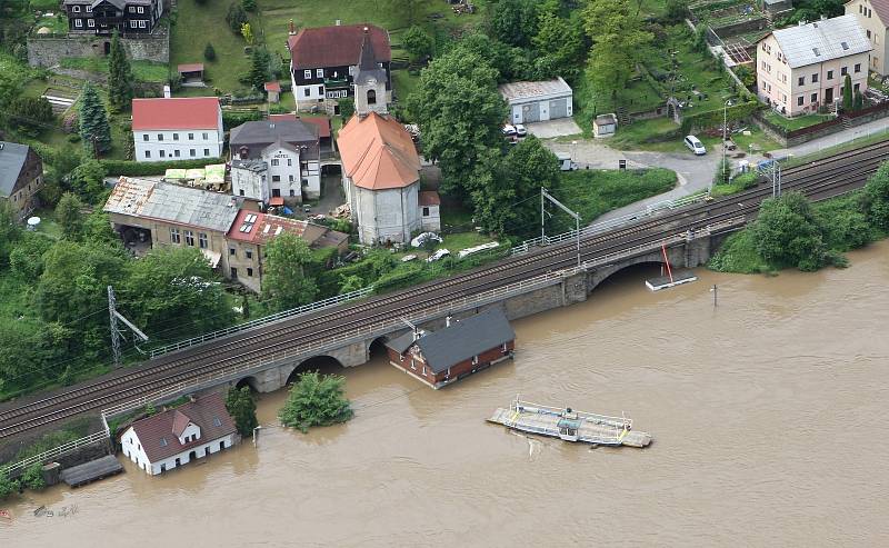 Povodně na Děčínsku  v červnu 2013.