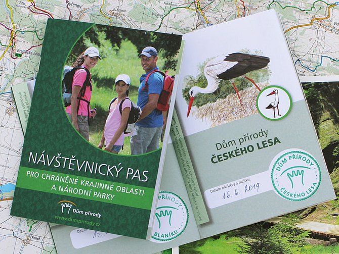 Návštěvnický pas pro chráněné krajinné oblasti a národní parky.