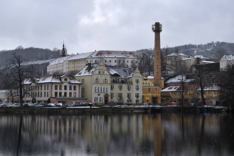 Děčín zasypal v povelikonočním týdnu sníh.