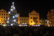 Rozsvícení vánočního stromu v Děčíně.