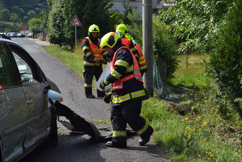 Dopravní nehoda v Martiněvsi.