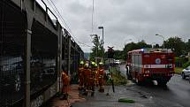 V sobotu ráno se srazilo v Děčíně - Křešicích osobní auto s vlakem.