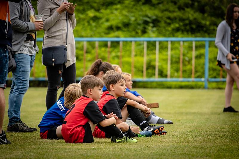 FINÁLE. Ti nejmenší fotbalisté bojovali v Březinách o titul okresního přeborníka.