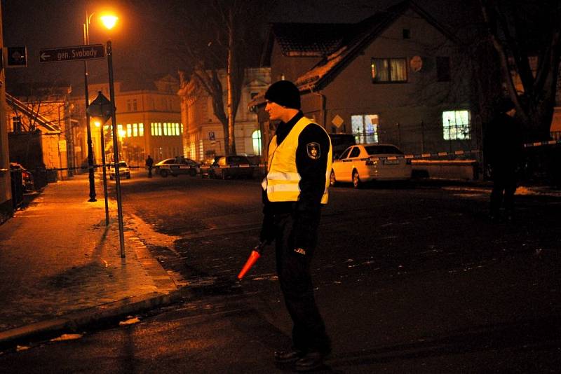 Zásah policie ve Varnsdorfu.