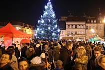 Rozsvěcení vánočního stromu v Rumburku.