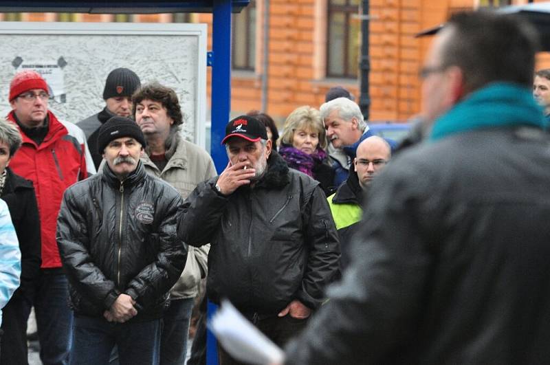 Demonstrace proti amnestii ve Varnsdorfu.