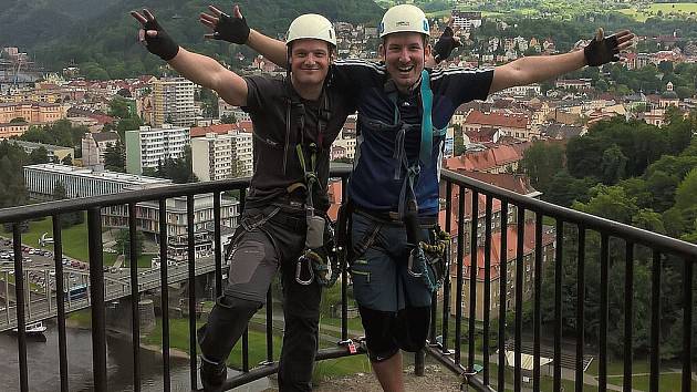 Martin Volf vylezl ferratu bez levé nohy spolu se svým kamarádem a průvodcem Ondřejem Smíškem.