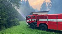 Požár v Českém Švýcarsku v pondělí 25. července.