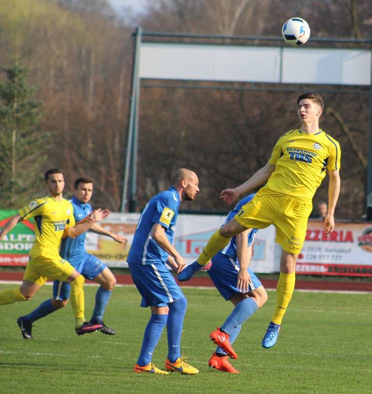 FORTUNA NÁRODNÍ LIGA. Varnsdorf doma přivítal nováčka z Vítkovic.