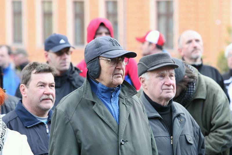 Demonstrace ve Varnsdorfu 31. března 2012.