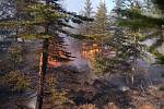 Na Šébru hořely více jak čtyři hektary lesa