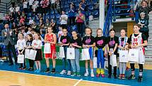 Slavnostní zakončení Vividbooks Národního finále U 11 dívek v basketbalu. Vítězství urvaly dívky z Hradce Králové.