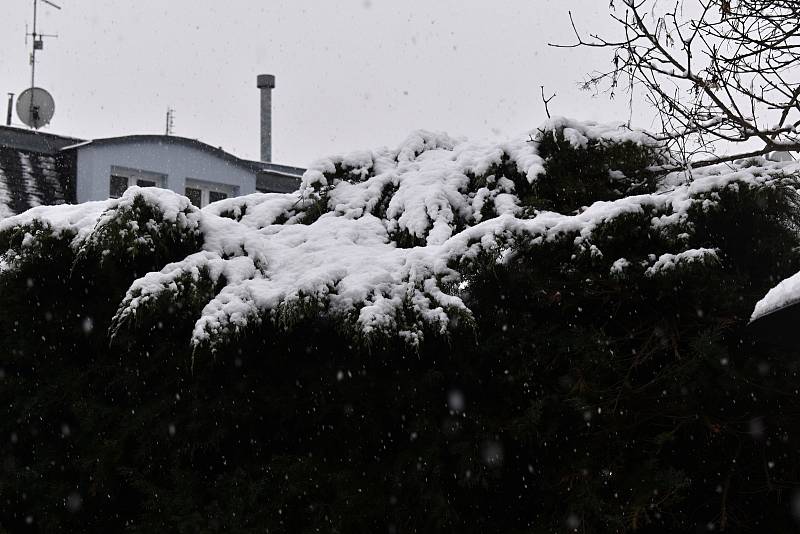 Děčín zasypal v povelikonočním týdnu sníh.