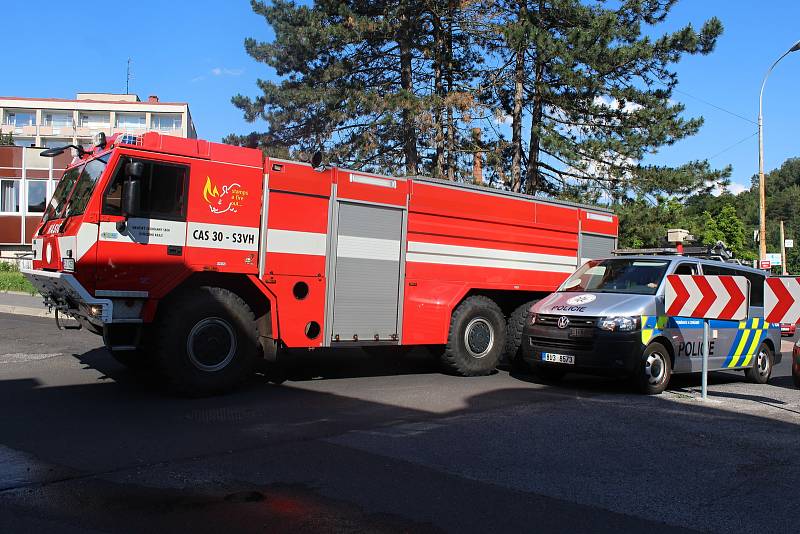 Požár domu v Rudolfově ulici v Bynově.