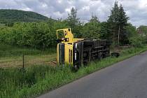 Nehoda kamionu v Děčíně.