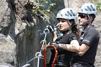 VIA FERRATA neboli Železná stezka vznikla v Děčíně na skále pod Pastýřskou stěnou. 