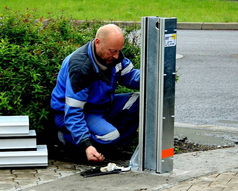 Stavba protipovodňových stěn v Děčíně 