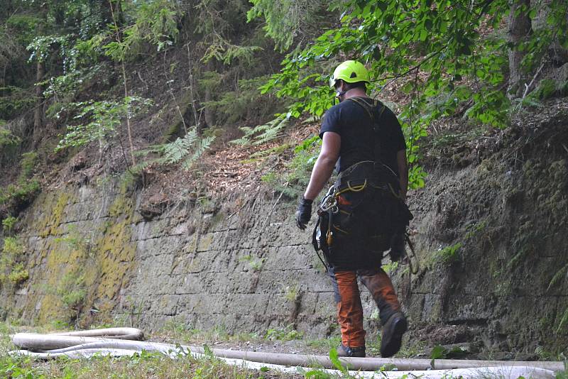 Požár lesa v národním parku, neděle 24. července večer