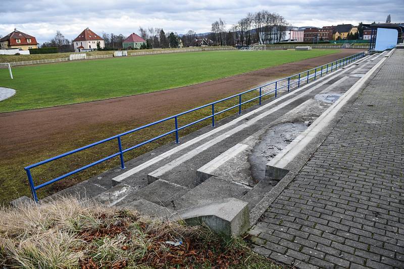 Atletický stadion v Rumburku.