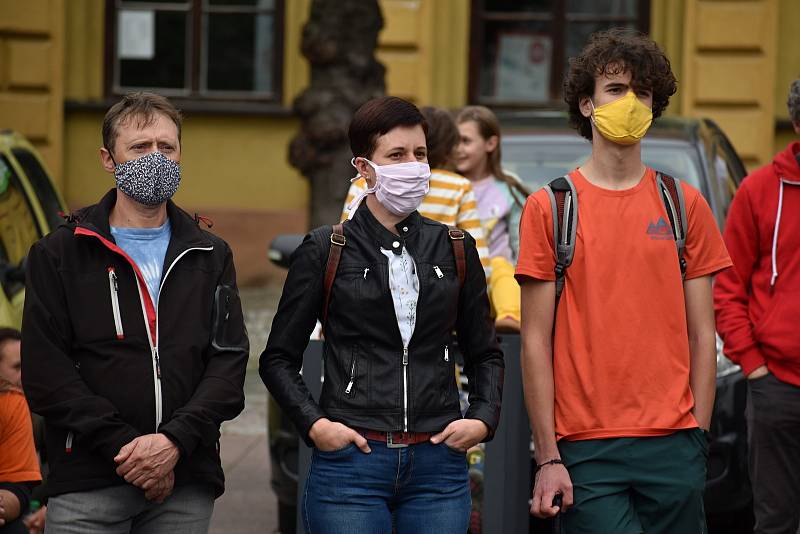 V Děčíně se sešli lidé k dalšímu protestu proti vládě Andreje Babiše.