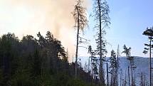 Požár v národním parku, pondělí 25. července.