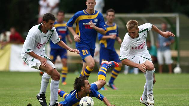 JAK SE JIM BUDE DAŘIT. V prvním kole Varnsdorf vyhrál 1:0 v Novém Boru.