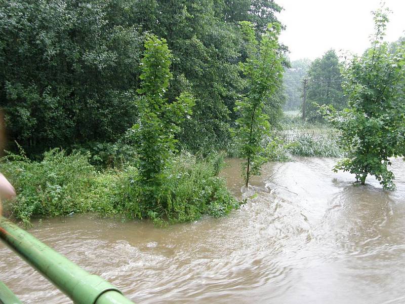 Velká voda ve Šluknově.