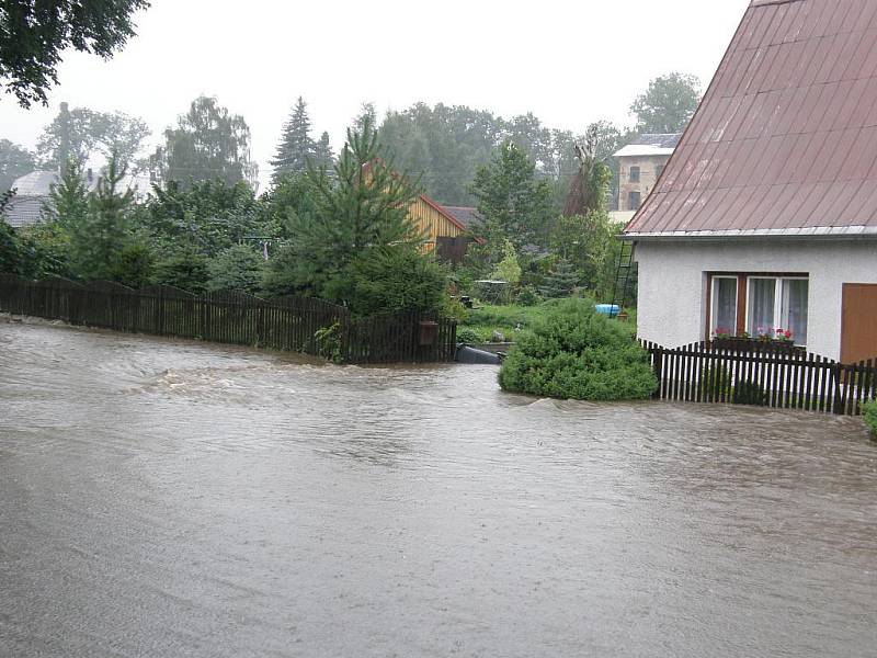 Velká voda ve Šluknově.