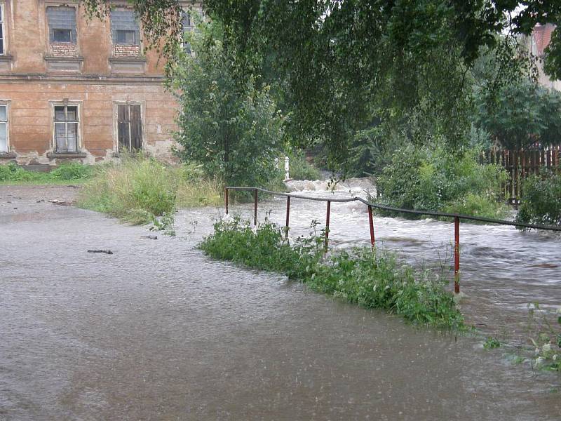 Velká voda ve Šluknově.