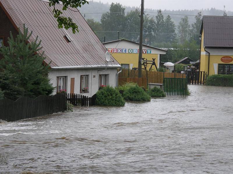 Velká voda ve Šluknově.