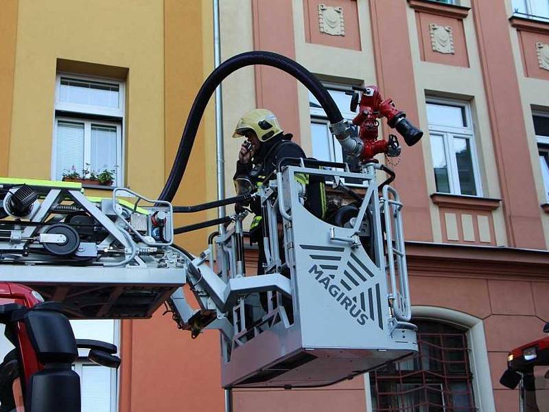 Požár bytu v Děčíně - Dolním Oldřichově.