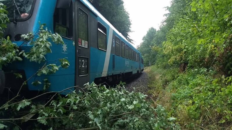 Nehoda vlaku v Děčíně.