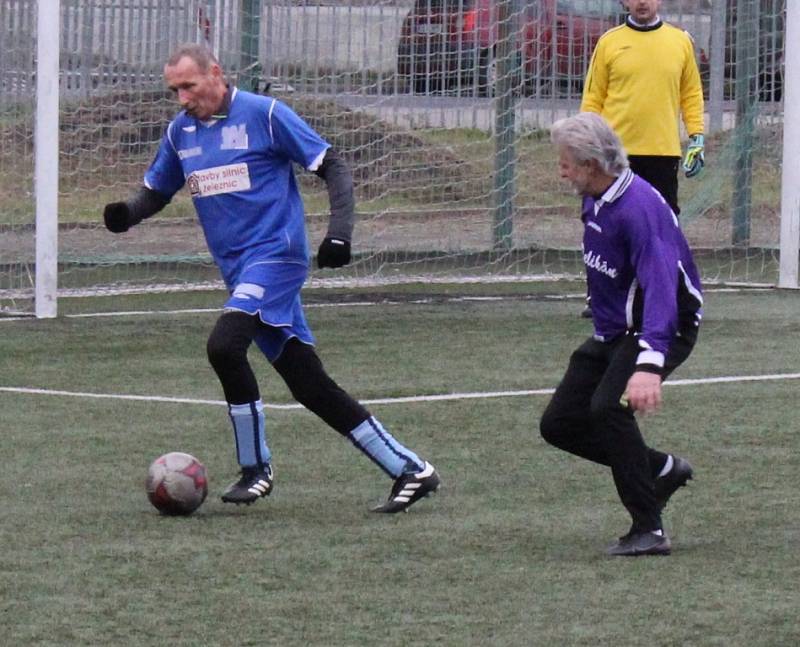 Pelikáni (fialové dresy) porazili gardu Ústí nad Labem 8:2.